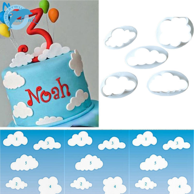 10 PCS Cake Mold Cloud Fondant Cake Decoration Printing Die Cutting Mold, Cloud Shape – Durable Build, Easy to Use Cloud Shape