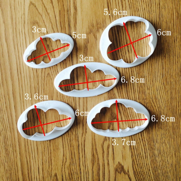 10 PCS Cake Mold Cloud Fondant Cake Decoration Printing Die Cutting Mold, Cloud Shape – Durable Build, Easy to Use