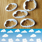 10 PCS Cake Mold Cloud Fondant Cake Decoration Printing Die Cutting Mold, Cloud Shape – Durable Build, Easy to Use