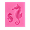 2 PCS Hippocampus DIY Modeling Mold Fondant Silicone Cake Chocolate Mold Baking Tool, Hippocampus Shape(Pink), Hippocampus Shape(Gray) Hippocampus Shape(Pink) Pink