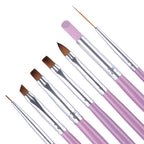 7pcs /Set Nail Painting Stretcher Brush Sculpting And Sharpening Pen Manicure Tool Default Title