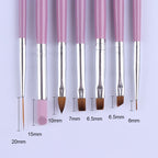 7pcs /Set Nail Painting Stretcher Brush Sculpting And Sharpening Pen Manicure Tool