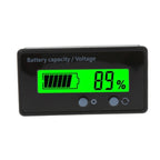 GY-6S 12V Lead-acid Battery Power Meter Lithium Battery Capacity Indicator Display Tester Percentage Voltmeter, 12V Green Light 12V Green Light