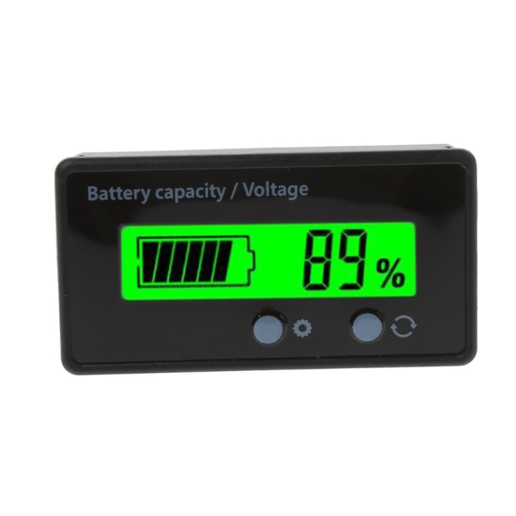 GY-6S 12V Lead-acid Battery Power Meter Lithium Battery Capacity Indicator Display Tester Percentage Voltmeter, 12V Green Light 12V Green Light