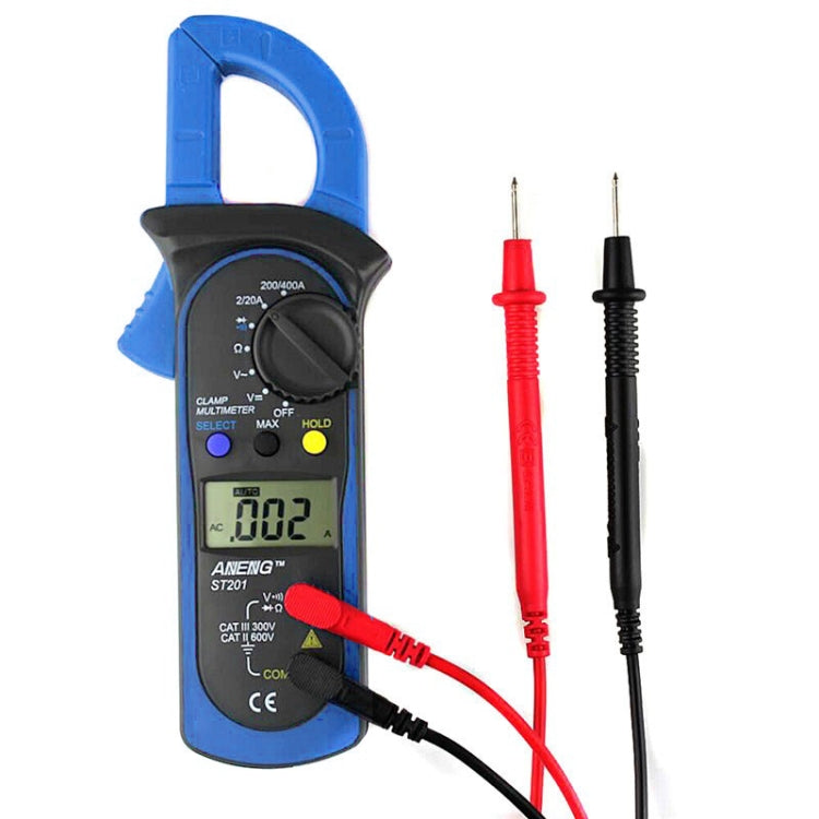 ANENG ST201 AC And DC Digital Clamp Multimeter Voltage And Current Measuring Instrument Tester Blue