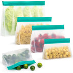 2 Sets PEVA Food Bags Reuse Three-dimensional Thickened Storage Sealed Fresh-keeping Bags, Random Color Delivery, Sealed Fresh-keeping Bags