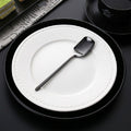 Stainless Steel V-shaped Wall Hanging Design Simple Coffee Spoon Fork Creative Long Handle Stirring Tableware, Spoon Black, Fork Black, Spoon Gold, Fork Gold, Spoon Rose Gold, Fork Rose Gold – Durable Build, Easy to Use Spoon Black