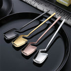 Stainless Steel V-shaped Wall Hanging Design Simple Coffee Spoon Fork Creative Long Handle Stirring Tableware, Spoon Black, Fork Black, Spoon Gold, Fork Gold, Spoon Rose Gold, Fork Rose Gold – Durable Build, Easy to Use