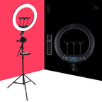 HQ-21N 21 inch 52.5cm LED Ring Vlogging Photography Video Lights Kits with Remote Control & Phone Clamp & 2.1m Tripod Mount, EU Plug, 21 inch 21 inch