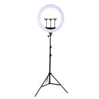 HQ-21N 21 inch 52.5cm LED Ring Vlogging Photography Video Lights Kits with Remote Control & Phone Clamp & 2.1m Tripod Mount, EU Plug, 21 inch