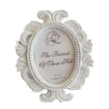 Floral Photo Round Picture Frame Holder Wedding Home Decor – Durable Build, Easy to Use White