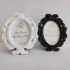 Floral Photo Round Picture Frame Holder Wedding Home Decor – Durable Build, Easy to Use