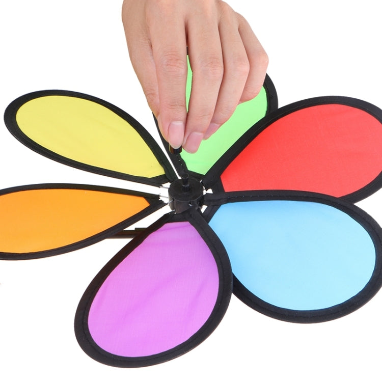 Outdoor Cloth Black Side Six Color Windmill Children Toys Garden Decoration, Six Color Windmill – Durable Build, Easy to Use