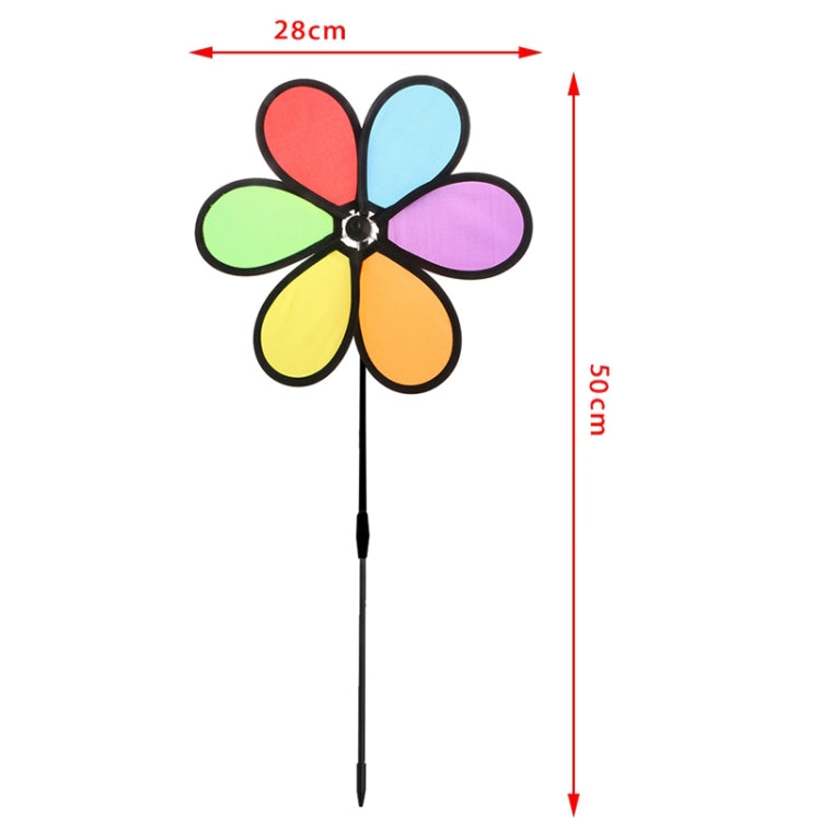 Outdoor Cloth Black Side Six Color Windmill Children Toys Garden Decoration, Six Color Windmill – Durable Build, Easy to Use