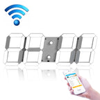 LED Digital Clock Living Room Wall Clock Creative WIFI Clock US Plug, 4 Bit WIFI Hollow White, 4 Bit WIFI Hollow Red, 4 Bit WIFI Sealed Box White 4 Bit WIFI Hollow White