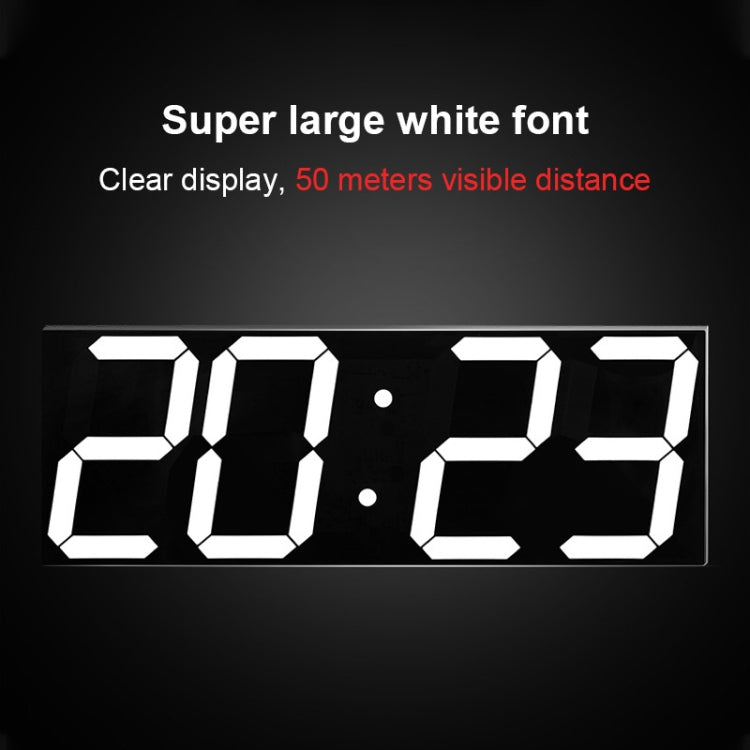LED Digital Clock Living Room Wall Clock Creative WIFI Clock US Plug, 4 Bit WIFI Hollow White, 4 Bit WIFI Hollow Red, 4 Bit WIFI Sealed Box White