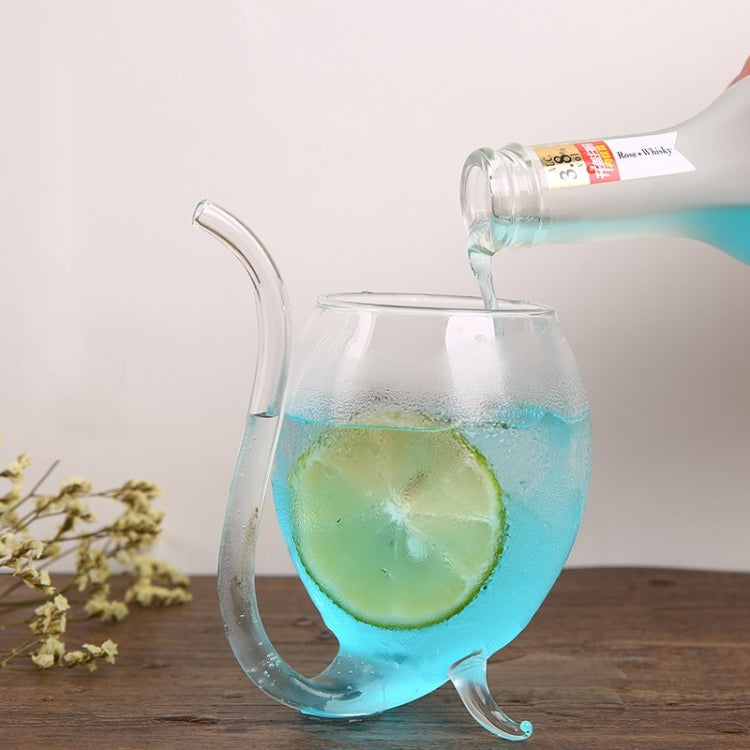 300ML Creative Glass Mug Milk Cup with straw Cold Drink Cup Juice Mug Wine Glass, 300ML Juice Mug – Durable Build, Easy to Use 300ML Juice Mug