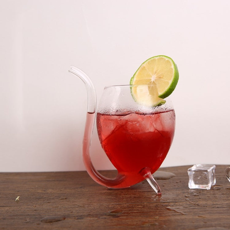 300ML Creative Glass Mug Milk Cup with straw Cold Drink Cup Juice Mug Wine Glass, 300ML Juice Mug – Durable Build, Easy to Use