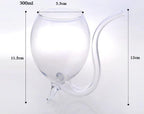 300ML Creative Glass Mug Milk Cup with straw Cold Drink Cup Juice Mug Wine Glass, 300ML Juice Mug – Durable Build, Easy to Use