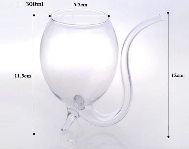 300ML Creative Glass Mug Milk Cup with straw Cold Drink Cup Juice Mug Wine Glass, 300ML Juice Mug – Durable Build, Easy to Use