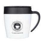 Handle Coffee Mug Stainless Steel Thermos Cups Vacuum Flask Water Bottle Bussiness Portable Thermo Cup White