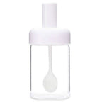 Kitchenware Seasoning Jar Spoon Cover Integrated Sealing Moisture-proof Cruet, White – Durable Build, Easy to Use