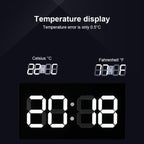 Creative Wall Clock Alarm Clock Simple Remote Control Perpetual Calendar Electronic Clock US Plug, Single-sided Remote Control