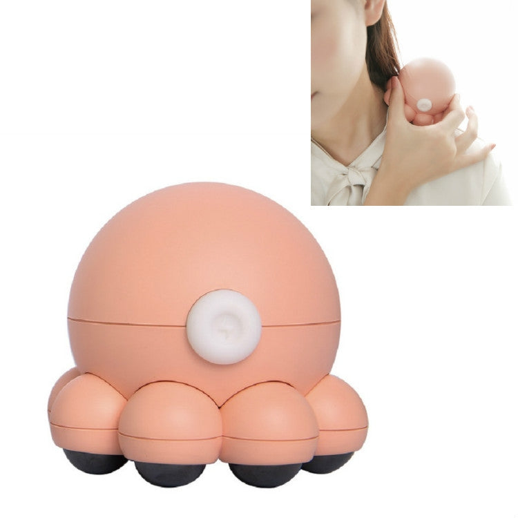 Small Octopus Shoulder and Neck Massager Multifunctional Household Hot Compress Cervical Massager Pink