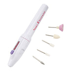 Electric Nail File Drill Kit Tips Manicure Toenail Pedicure Salon Pen Shape Manicure Kit Nail Drill Buffers Pedicure Tool with 5 Bits Default Title