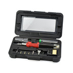 HS-1115K 10-in-1 Multifunctional Gas Soldering Iron Tool Set Red Handle