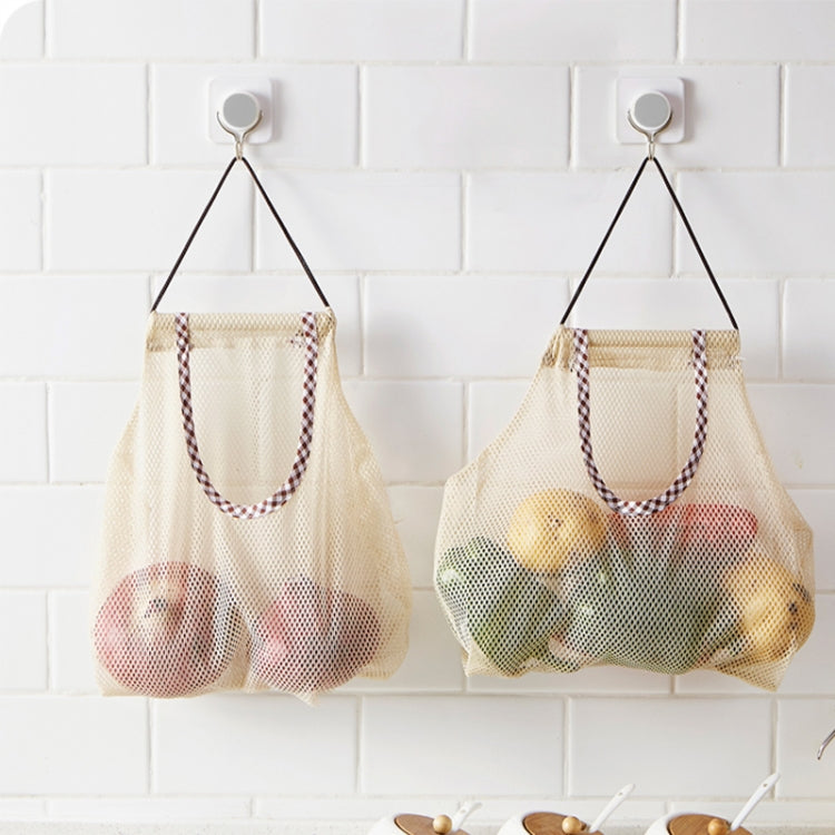 2 PCS Creative Kitchen Vegetable Onion Potato Storage Hanging Bag Hollow Breathable Mesh Bag Kitchen Garlic Ginger Mesh Storage Bag, Mesh Storage Bag Mesh Storage Bag