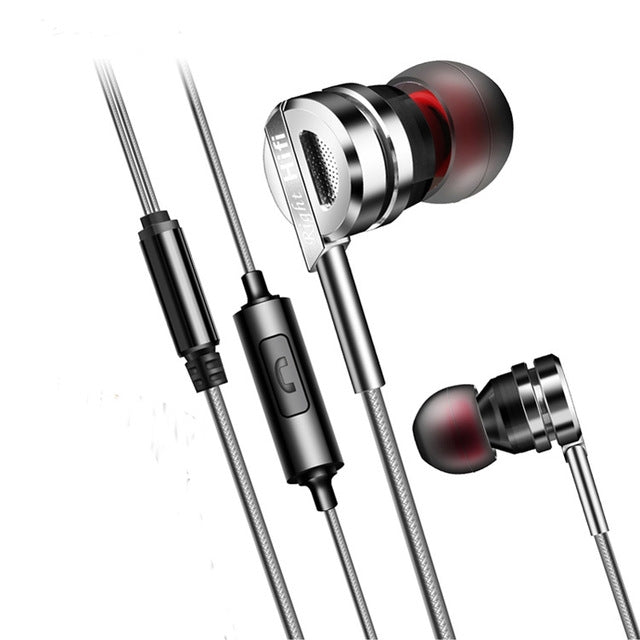 Earphone Headphones D05 Metal Stereo Headset with Mic Earphones Noise Cancelling auriculares Earbud for phone Xiaomi Music Default Title