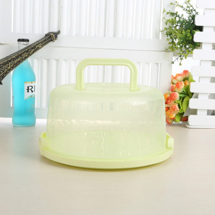 Plastic Round Handle Storage BoxePortable Cake Box – Durable Build, Easy to Use Apple Green