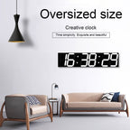 Multifunctional LED Wall Clock Creative Digital Clock, Hollow Remote Control, Sealed Box Remote Control