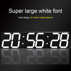 Multifunctional LED Wall Clock Creative Digital Clock, Hollow Remote Control, Sealed Box Remote Control