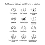 Multifunctional LED Wall Clock Creative Digital Clock, Hollow Remote Control, Sealed Box Remote Control