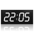 LED Large Screen Digital Electronic Clock Remote Control Double-sided Wall Clock White