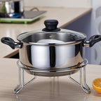 Pot Rack Wok Steamer Pot Mat Kitchen Shelf, Kitchen Shelf – Durable Build, Easy to Use