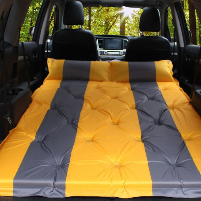 5cm Thick Inflatable Automatic SUV Car Inflatable Bed Travel Car Outdoor Air Mattress Bed Car Auto Sources Bed Travel Bed, Orange, Blue Orange Orange