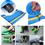 5cm Thick Inflatable Automatic SUV Car Inflatable Bed Travel Car Outdoor Air Mattress Bed Car Auto Sources Bed Travel Bed, Orange, Blue