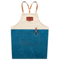 Men Women Overalls Denim Apron Blue
