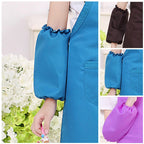 Children Cartoon Frog Pattern Apron Drawing Sleeves Painting Clothes, Blue Cuff One Size