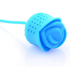 Rose Silicone Tea Infuser Loose Leaf Tea Strainer Herbal Spice Infuser Filter Tea Tools, color random delivery, Rose Shape