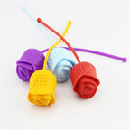 Rose Silicone Tea Infuser Loose Leaf Tea Strainer Herbal Spice Infuser Filter Tea Tools, color random delivery, Rose Shape