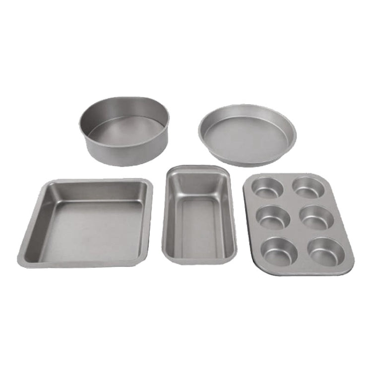 5-in-1 Non-Stick Bakeware Set – Cake Tin, Pizza Pan, Square & Rectangular Baking Trays 5 in 1