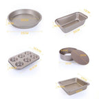 5-in-1 Non-Stick Bakeware Set – Cake Tin, Pizza Pan, Square & Rectangular Baking Trays