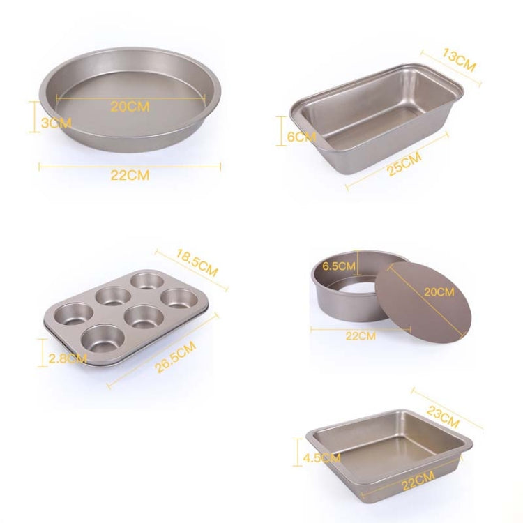 5-in-1 Non-Stick Bakeware Set – Cake Tin, Pizza Pan, Square & Rectangular Baking Trays