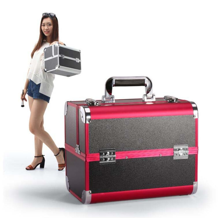 Professional Makeup Box Beauty Salon Manicure Toolbox, Magic Red, Coral Powder, Elegant Black, Noble Powder, Oversized Black, Oversized Pink