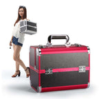 Professional Makeup Box Beauty Salon Manicure Toolbox, Magic Red, Coral Powder, Elegant Black, Noble Powder, Oversized Black, Oversized Pink