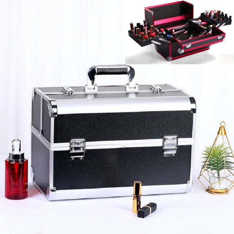 Professional Makeup Box Beauty Salon Manicure Toolbox, Magic Red, Coral Powder, Elegant Black, Noble Powder, Oversized Black, Oversized Pink – Durable Build, Easy to Use Oversized Black